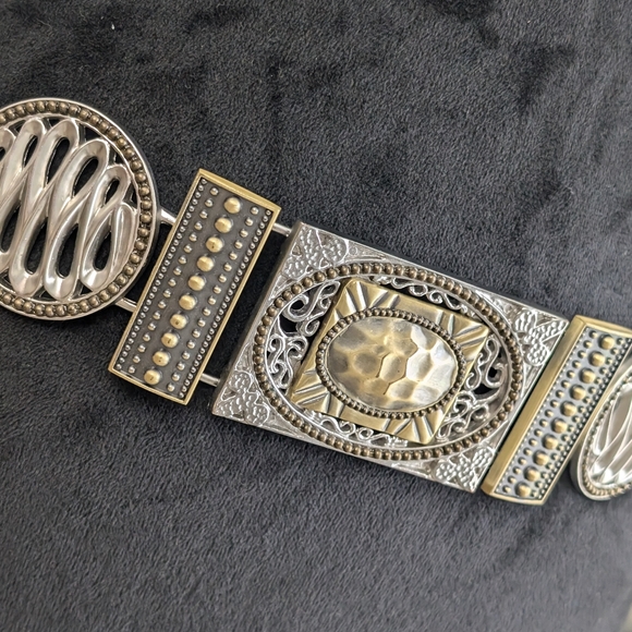 Chico's Belt, Retired, Chain Medallion, Mixed Metals, 51" - Picture 7 of 12